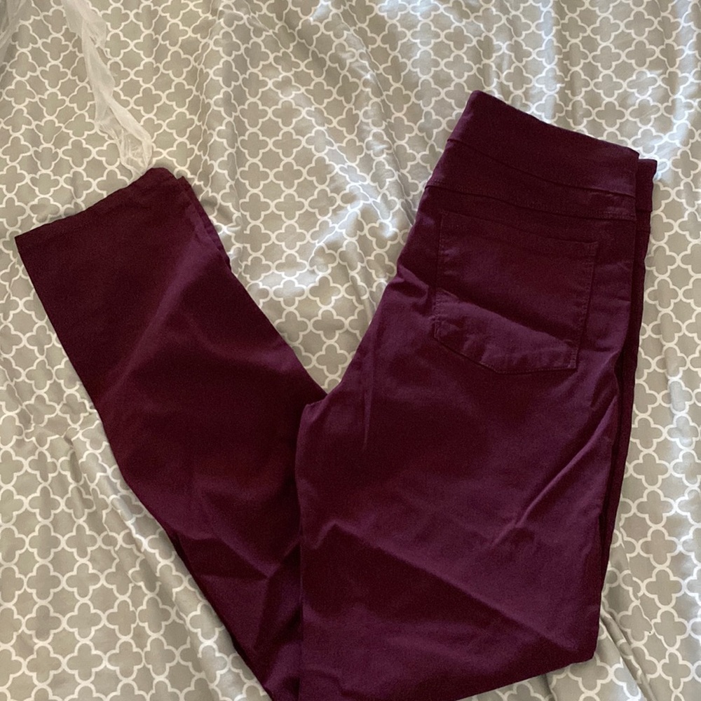 FDJ French Dressing Jeans burgundy jeans jegging leggings never worn 10 large
